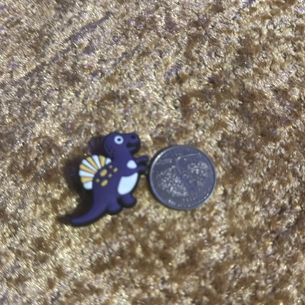 Kids Purple Dinosaur Jibbitz Shoe Charm  Accessory For Crocs & Shoes New 5/$15